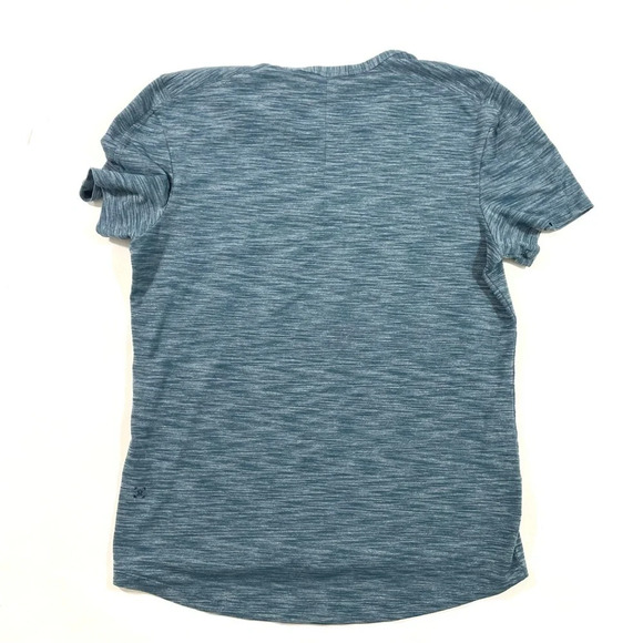 Lululemon Mens Pulse Slub Short Sleeve Shirt Heathered Alberta Lake - Picture 2 of 5